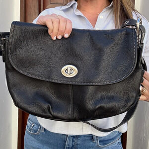 Legacy Coach Convertible Pebbled Leather Black Crossbody Shoulder Y2K F15170